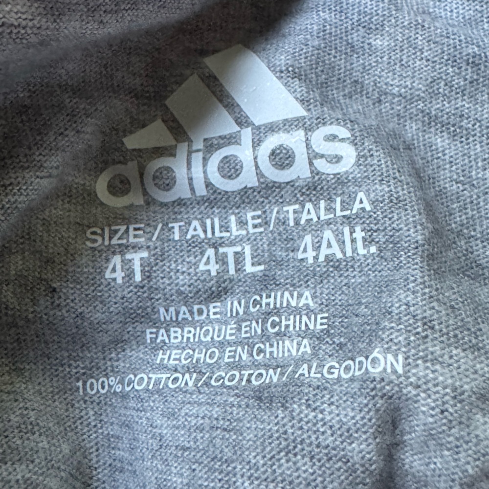 Adidas Blue gray and White Athletic Set 4T - Picture 4 of 5